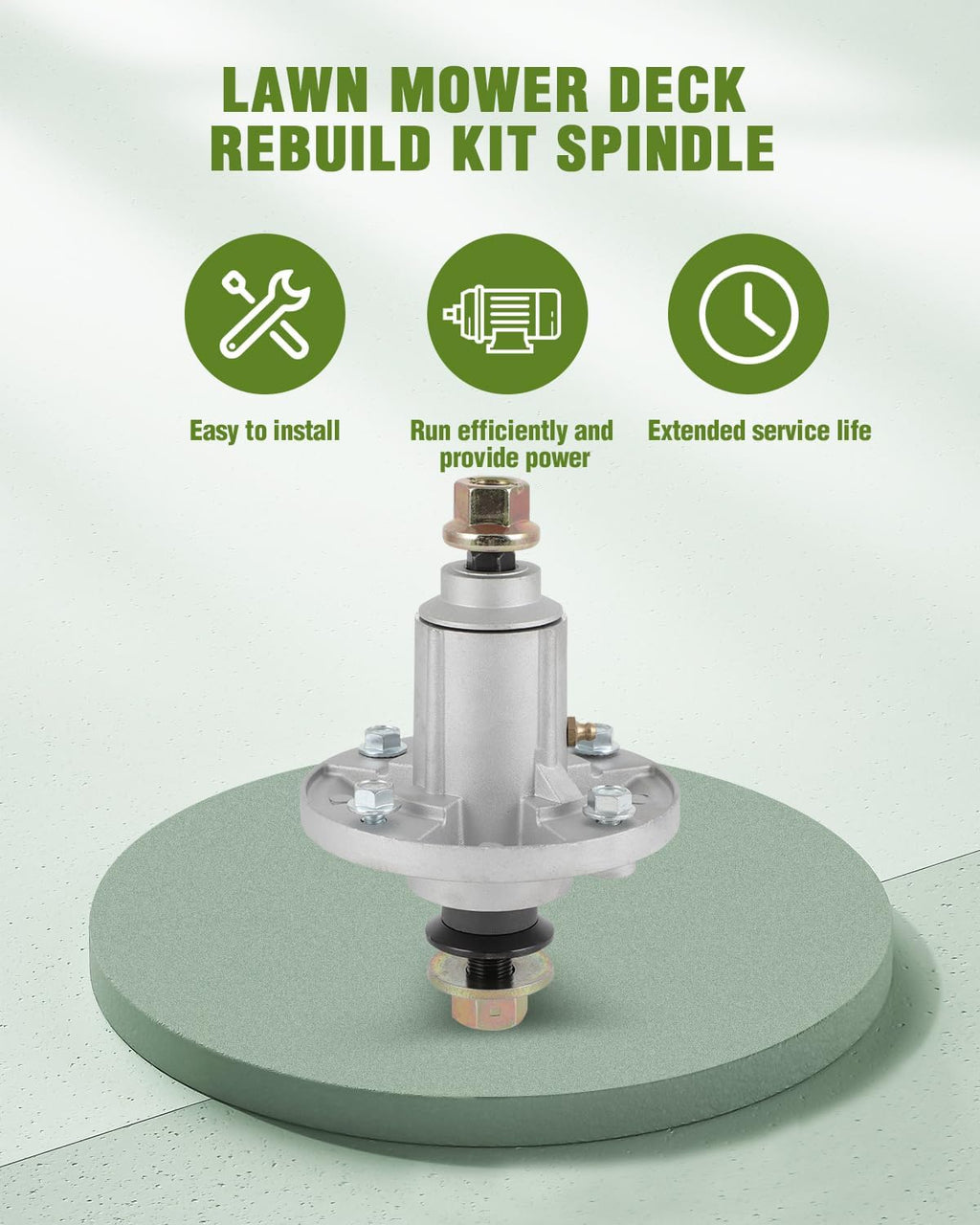 SCITOO Deck Rebuild Kit, 42 Lawn Mower Deck Parts Rebuild Kit Compatible with John Deere 100 Series 102 D105 / E100 /LA100 / X105, 1 Belt 2 Mower Blades 2 Spindle Assembly 2 Idler Pulleys