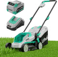 Litheli Cordless 13 Inch Cordless Lawn Mower 5 Heights 20V Electric Push Brushless Lawnmower for Garden, Yard, 4.0Ah Battery & Charger Included
