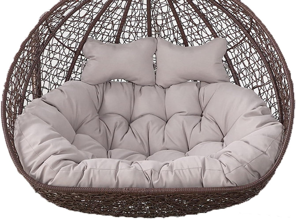GARCAN Large Egg Chair Swing Cushion, Hanging Hammock Chair Cushion Replacement,Washable Thick Persons Wicker Outdoor Swing Cushions, Waterproof and Sun-Resiatant,D