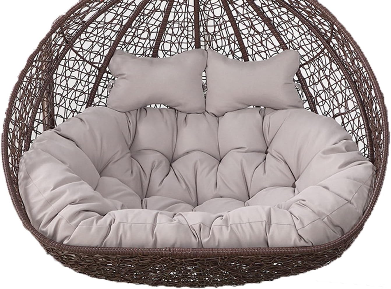 GARCAN Large Egg Chair Swing Cushion, Hanging Hammock Chair Cushion Replacement,Washable Thick Persons Wicker Outdoor Swing Cushions, Waterproof and Sun-Resiatant,D