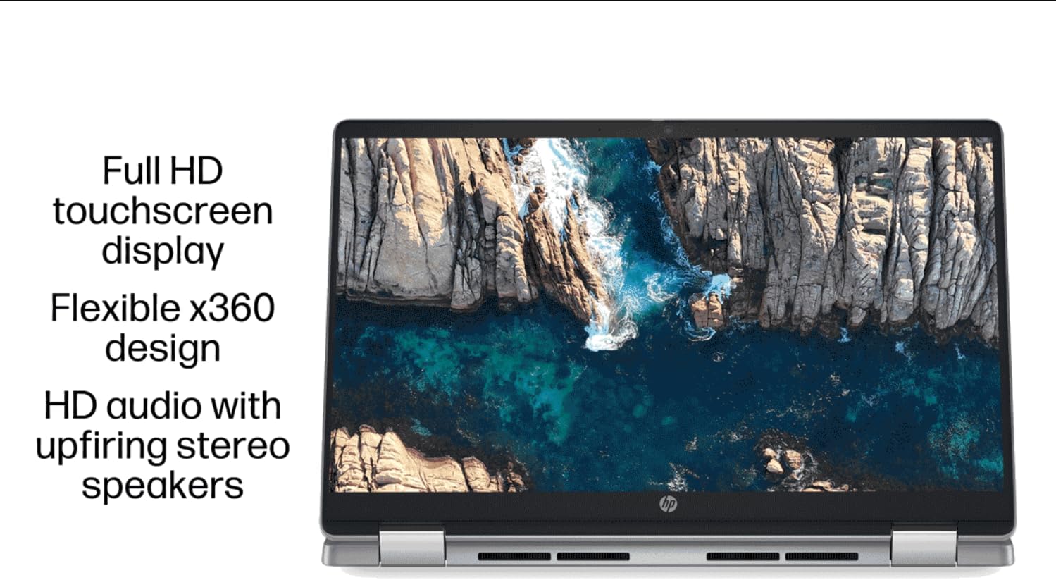 HP Chromebook Plus x360 14b 2 in 1 Laptop (14' FHD Touchscreen, Intel 8-Core i3-N305, 8GB RAM, 256GB UFS, Pen) for Home & Students, Backlit KB, IST Hub, 1080p Webcam, Wi-Fi 6E, Chrome OS w/Google AI