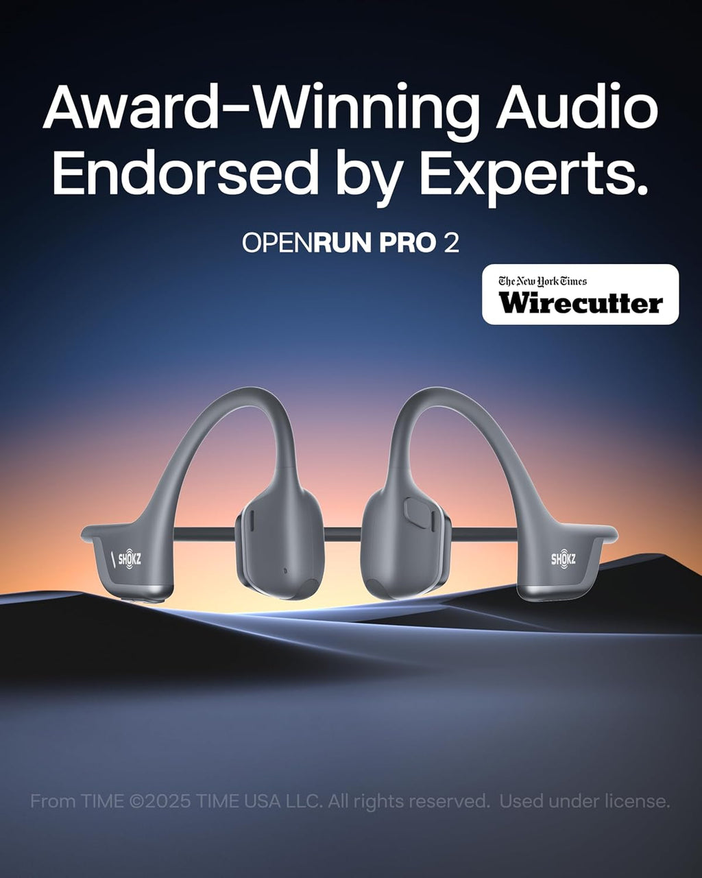 SHOKZ New OpenRun Pro 2 Mini -Open-Ear, Bone Conduction Sport Headphones -with Reflective Strip -Sweat Resistant, Workout Headphones -Secure, Wireless, Comfortable Fit-Deep Bass and Smart Mic App