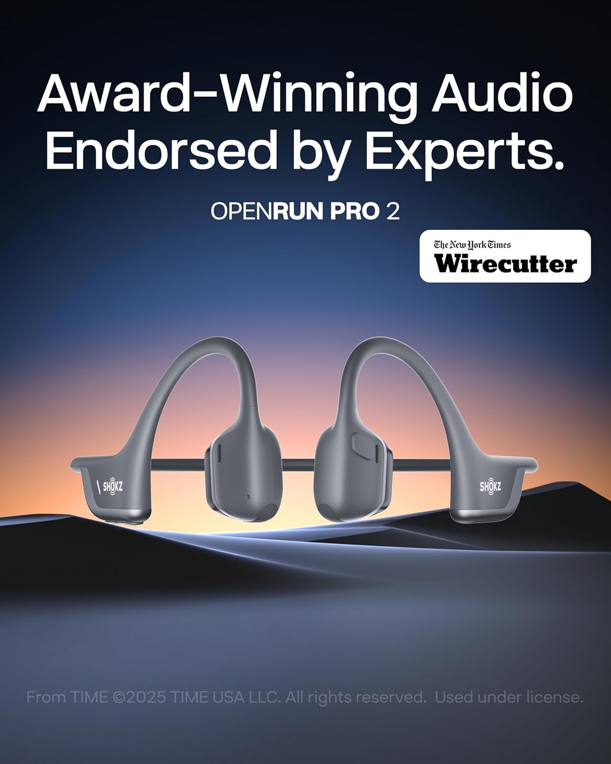 SHOKZ New OpenRun Pro 2 Mini -Open-Ear, Bone Conduction Sport Headphones -with Reflective Strip -Sweat Resistant, Workout Headphones -Secure, Wireless, Comfortable Fit-Deep Bass and Smart Mic App