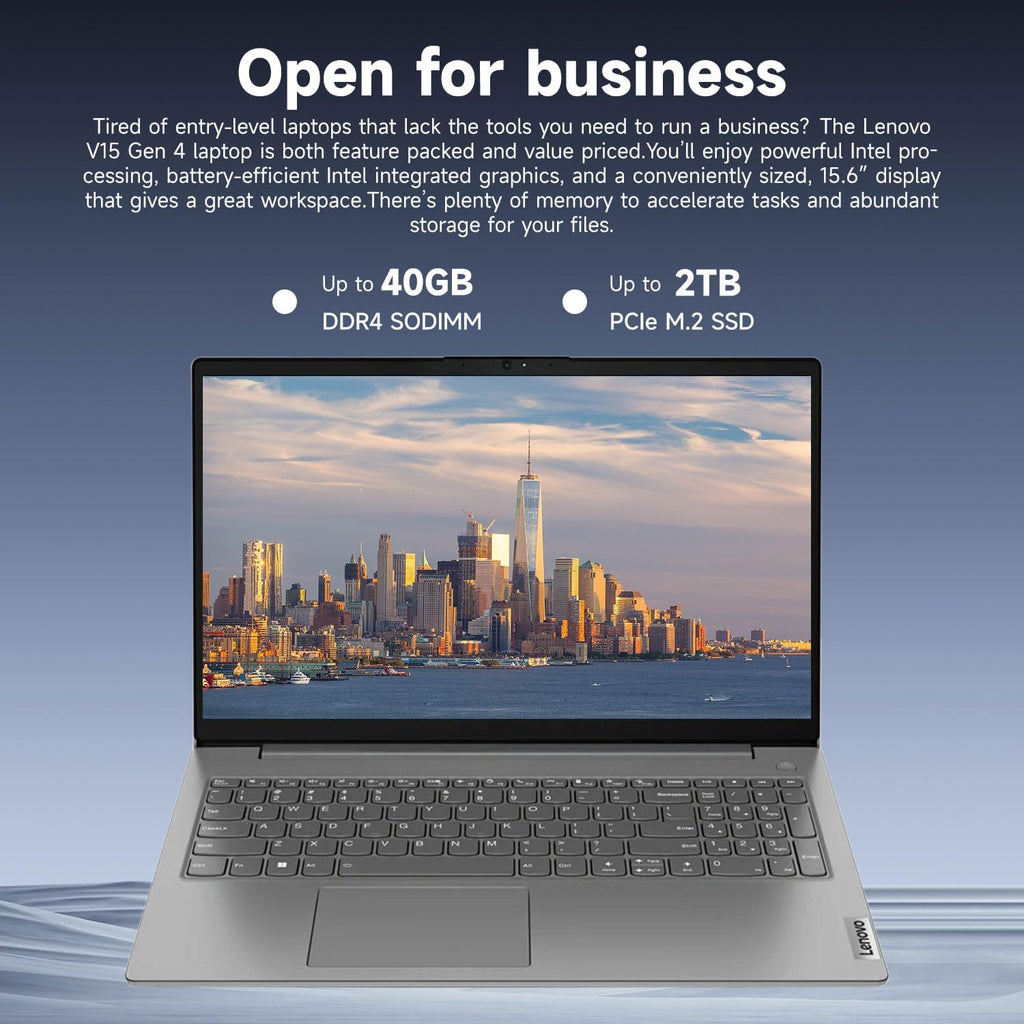 Lenovo V15 Business Laptop | 15.6' FHD Anti-Glare | Intel Core i7-13620H | 24GB RAM | 1TB SSD | HDMI | Numeric Keypad | Webcam | Wi-Fi 6 | Windows 11 Pro | Bundle with Thunderobot Wireless Mouse