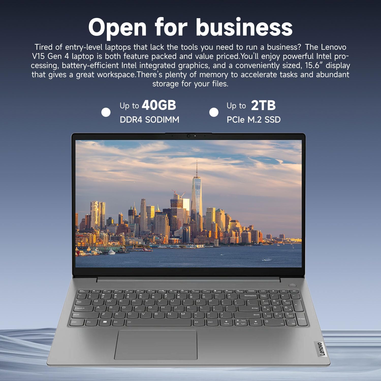 Lenovo V15 Business Laptop | 15.6' FHD Anti-Glare | Intel Core i7-13620H | 24GB RAM | 1TB SSD | HDMI | Numeric Keypad | Webcam | Wi-Fi 6 | Windows 11 Pro | Bundle with Thunderobot Wireless Mouse