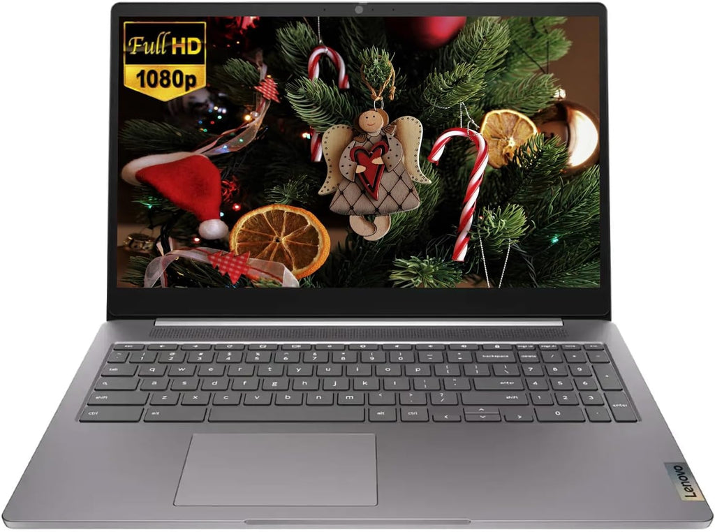 Lenovo IdeaPad 3i Chromebook, 15.6' FHD 1920 x 1080 Display, Intel Celeron N4500 1.1GHz, Intel UHD Graphics, 4GB RAM, 64GB SSD eMMC, Webcam, Bluetooth, Chrome OS, EAT 64GB USB Flash Drive, Arctic Grey
