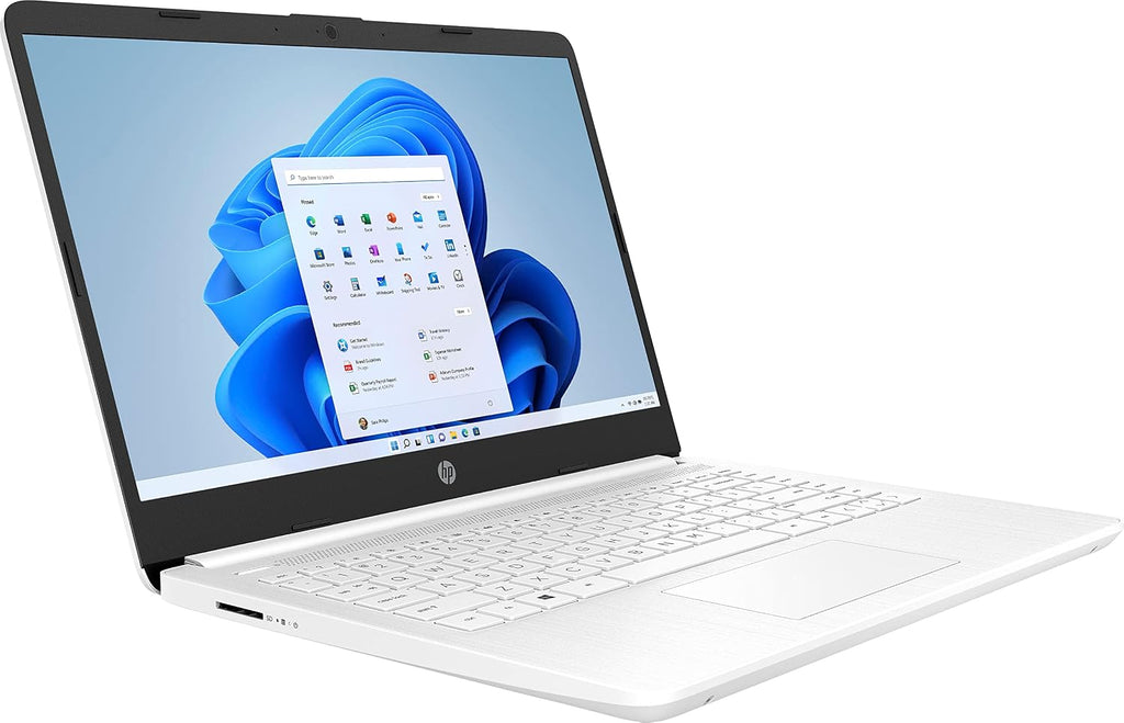 HP 14' Ultral Light Laptop for Students and Business, Intel Quad-Core N4120, 8GB RAM, 128GB Storage(64GB eMMC+64GB Ghost Manta SD Card), 1 Year Office 365, Webcam, HDMI, WiFi, USB-A&C, Win 11 S