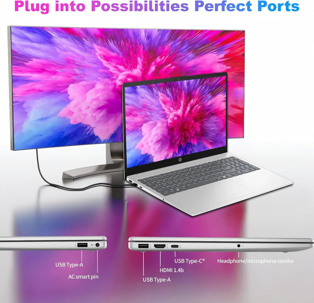 HP 15.6' FHD Touchscreen Business Laptop, Intel 10-Core i7-1355U(up to 5 GHz), 64 GB RAM, 2 TB SSD, Intel Iris Xe GPU, Wi-Fi 6, Camera, HDMI, Copilot, Long Battery Life, Windows 11 Pro, w/Accessories