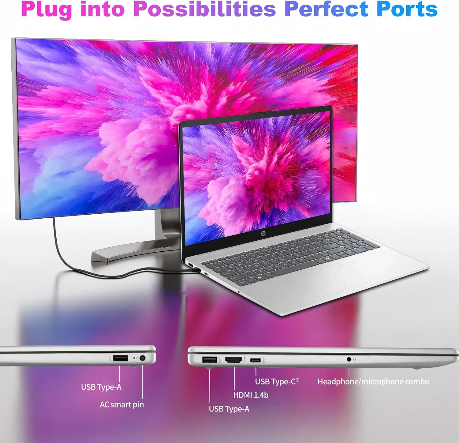 HP 15.6' FHD Touchscreen Business Laptop, Intel 10-Core i7-1355U(up to 5 GHz), 64 GB RAM, 2 TB SSD, Intel Iris Xe GPU, Wi-Fi 6, Camera, HDMI, Copilot, Long Battery Life, Windows 11 Pro, w/Accessories
