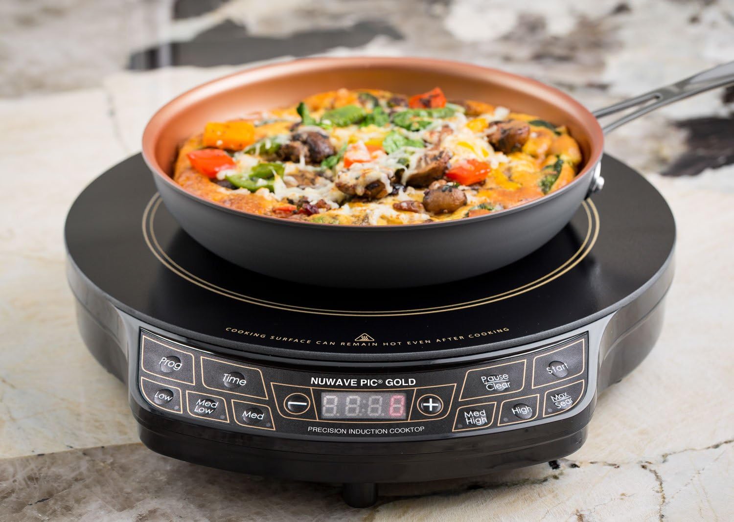 Enjoy this Special Deal with NuWave PIC GOLD 1500 Watts- Induction Cooktop With Healthy Ceramic 9' Fry Pan