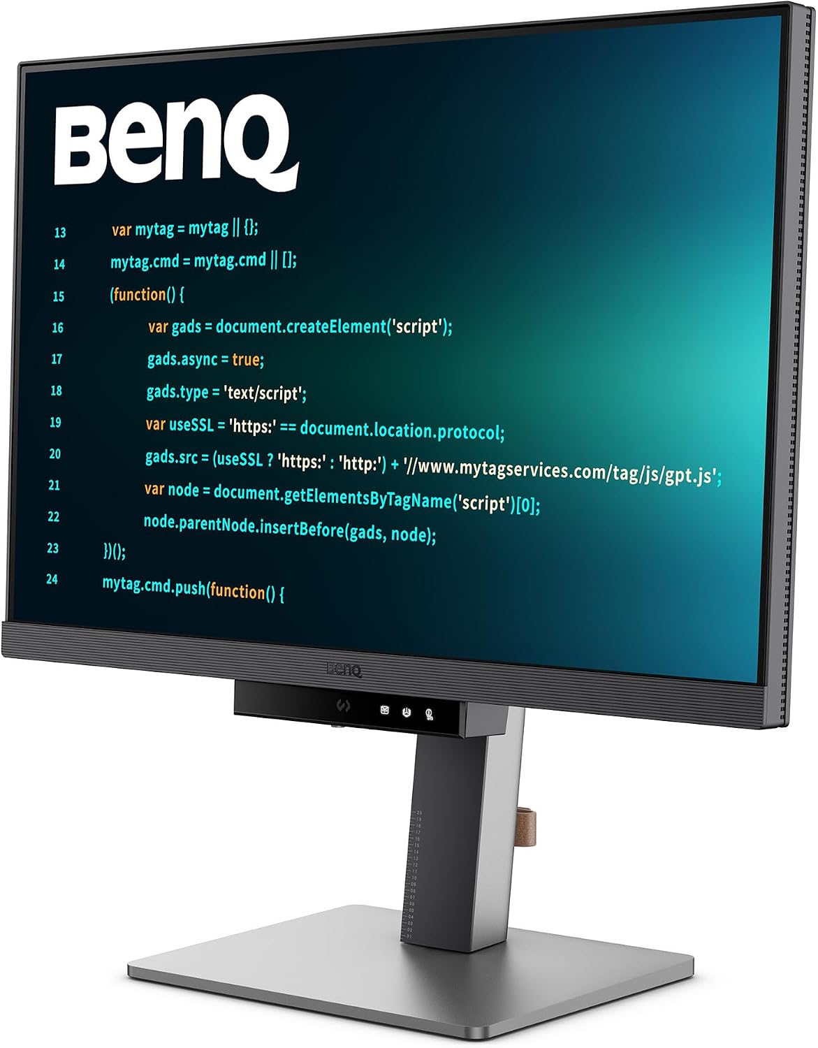BenQ RD240Q 24.1' WQXGA Programming Monitor, 90W USB Type-C, Advanced Coding Modes, Coding HotKey, Ergonomic Design, 16:10 Special Ratio, Circadian Mode, Eye-Care Technology, Eco-Friendly Design