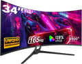 Gawfolk 34 Inch Ultrawide Curved Gaming Monitor, 21:9 WQHD 3440x1440 165Hz Curved 1500R Computer Monitor PIP/PBP,1ms(MPRT) 127% sRGB,HDMI & DP,Tilt Adjustable,Panoramic for Office & Immersive Gaming