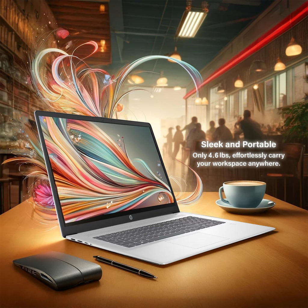 HP 2025 New 17 inch Laptop Computer • 32GB RAM • 1.5TB Storage (1TB PCIe withHP P500 512GB Portable SSD) • AMD Ryzen 5 7430U 6-Cores Processor • Windows 11 Home with Microsoft Office