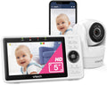 VTech VM901 Smart WiFi Baby Monitor – 1080p Camera, 5' HD Screen, Remote Pan Tilt Zoom, Free App, Night Vision, No Subscription