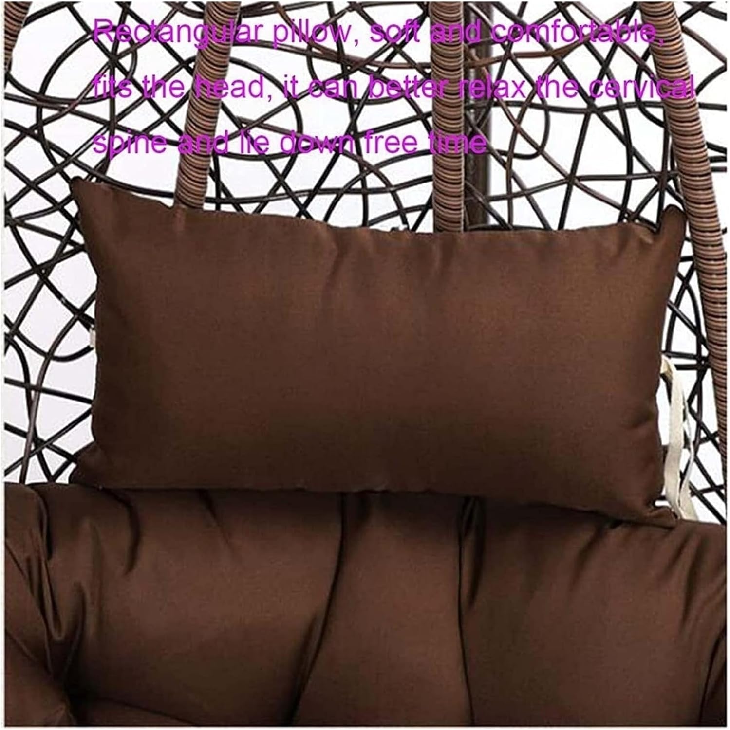 Indoor Outdoor Rocking Chair Cushion Soft Thick Comfortable Hanging Egg Hammock Chair Seat Pad Removable Thick Hanging Basket Chair Cushion Washable