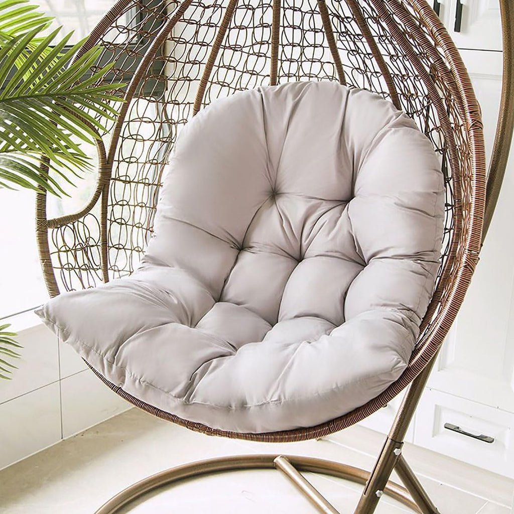 Generic Waterproof Swing Egg Chair Cushion Indoor Outdoor Hammock Chair Cushion Large Hanging Basket Seat Cushion (Cushion Only) (Khaki)