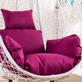 Egg Chair Cushion Only, Outdoor Hanging Swing Chair Cushion, Hanging Egg Chair Cushion Thick, Washable Cover Hanging Hammock Chair Cushion for Garden, Chair Pads Replacement Purple