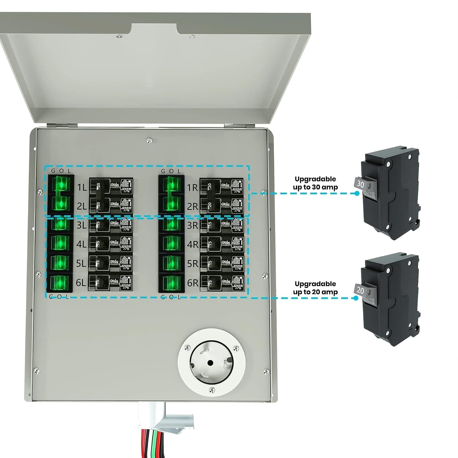 Nature's Generator Manual Transfer Switch 12-Circuits 120/240V 50A Non-Automatic UL Power Transfer Kit (Indoor)