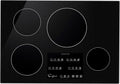 Empava 30 Inch Built-In Electric Induction Cooktop, 4 Zone Smooth Glass Surface, Touch Sensor Control, Power Boost, Child Lock, Timer Function, Hardwired Kitchen Appliance