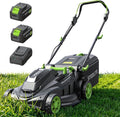 STEELITE 40V(2x20V) 17 Inch Electric Lawn Mower, Brushless Mower with 6-Height Adjustment for Medium and Small Yard Care, 2-in-1 Bagging & Mulching, Includes 2X 4.0Ah Batteries & Charger