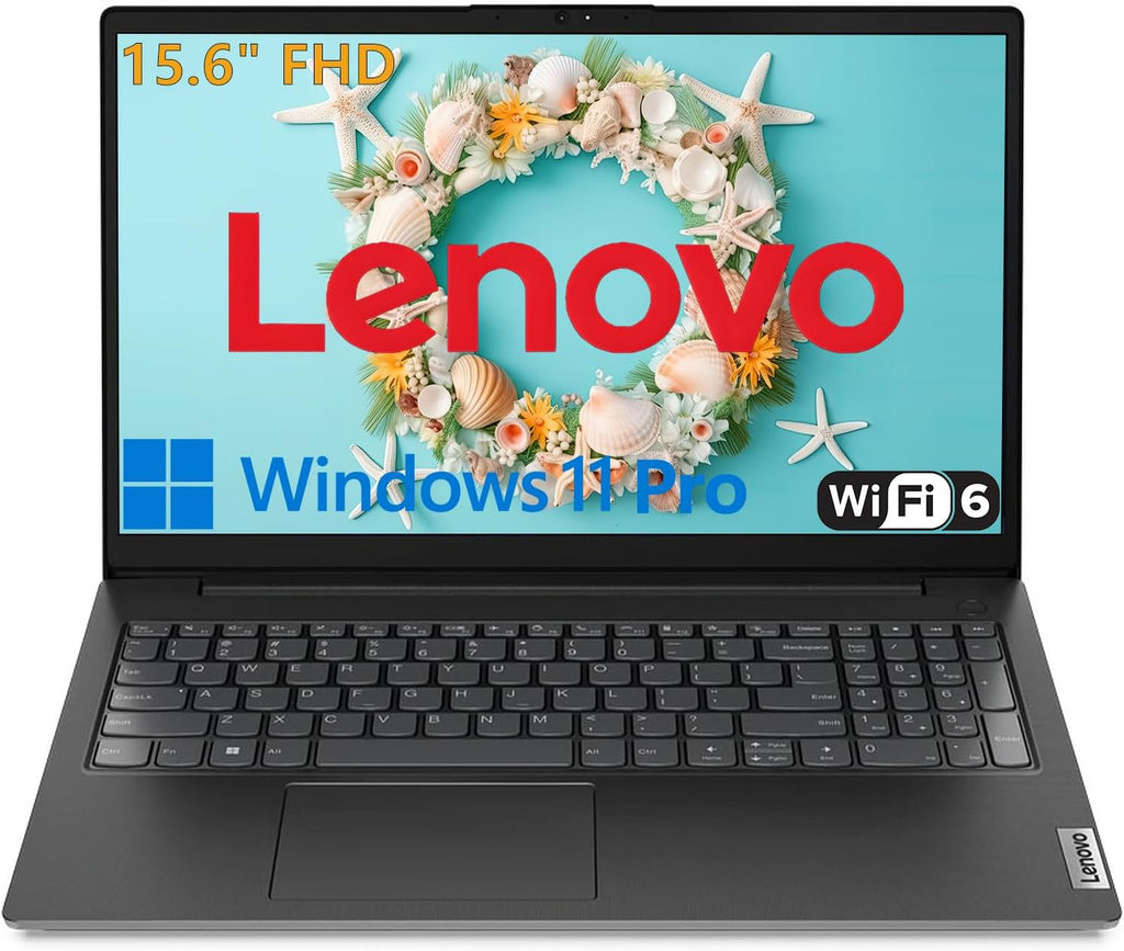 Lenovo 15.6' Laptop Computer for Home Business Student, Intel Dual-Core Processor, 16GB DDR4 RAM, 1TB PCIe SSD, FHD Display, WiFi 6, Bluetooth 5.2, HDMI, Numeric Keypad, Windows 11 Pro (Renewed)