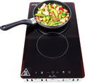 Avanti Electric Cooktop Portable Dual Burner Design with 9 Power Settings and Safety Switch, Touch Controls and Timer with Glass Surface for Easy Cleanup, 2600-Watts, Black