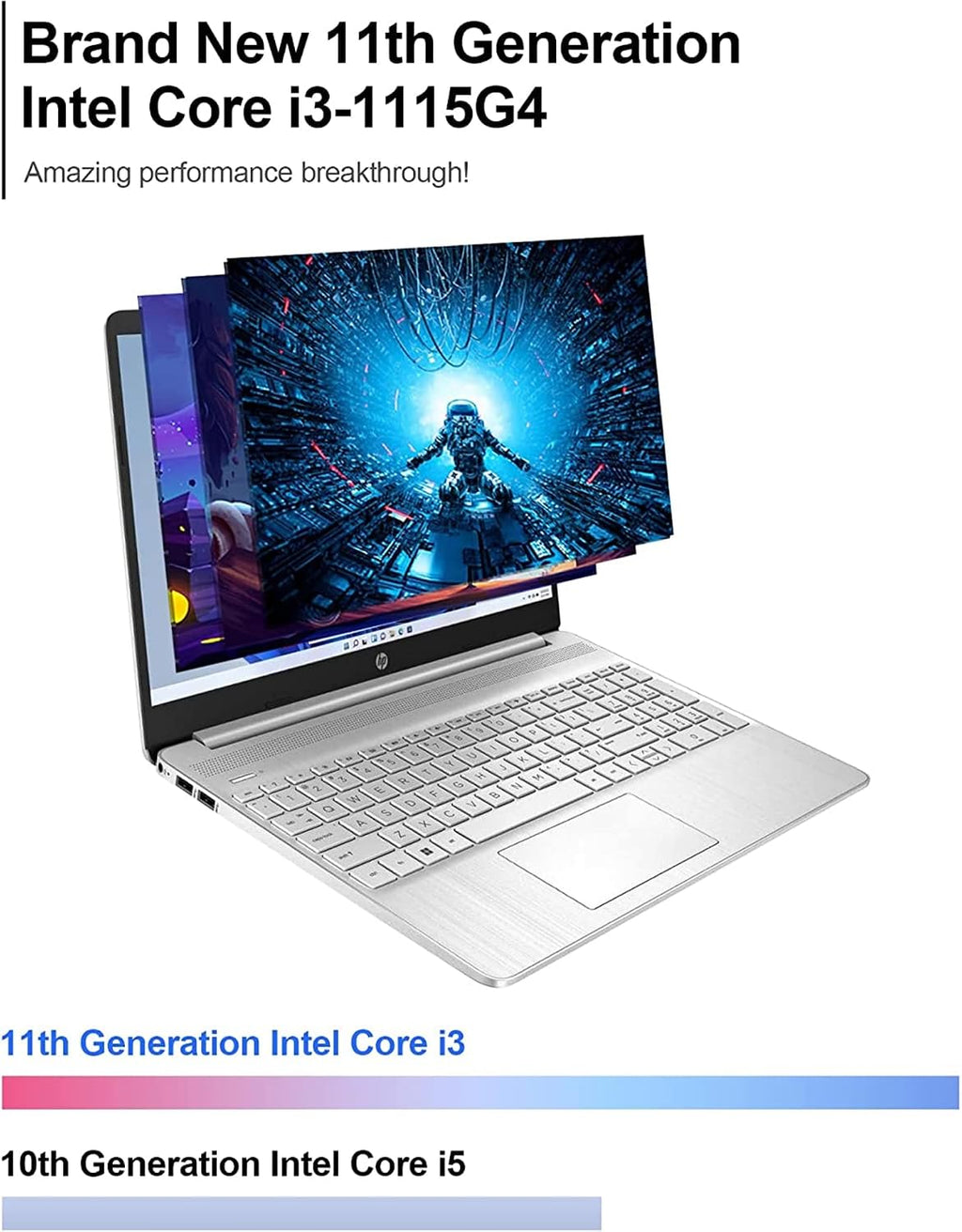 HP Pavilion 15.6' HD Touchscreen Anti-Glare Laptop, 16GB RAM, 1TB SSD Storage, Intel Core Processor up to 4.1GHz, Up to 11 Hours Long Battery Life, Type-C, HDMI, Windows 11 Home, Silver