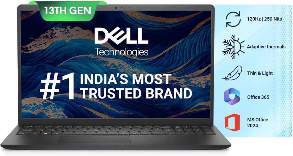 DELL Inspiron 15 3530 Business Laptop, 15.6' FHD Touchscreen, Intel Core i5-1334U, 16GB RAM, 1TB SSD, Lifetime Microsoft Office 2024, Webcam, HDMI, Wi-Fi 6, Windows 11 Pro, Black
