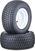 WANDA Lawn Mower Tractor Tire Wheel Assembly 20X8-10 4-Ply with 4 Lugs on 4' PCD White Wheel-13039,SET 2
