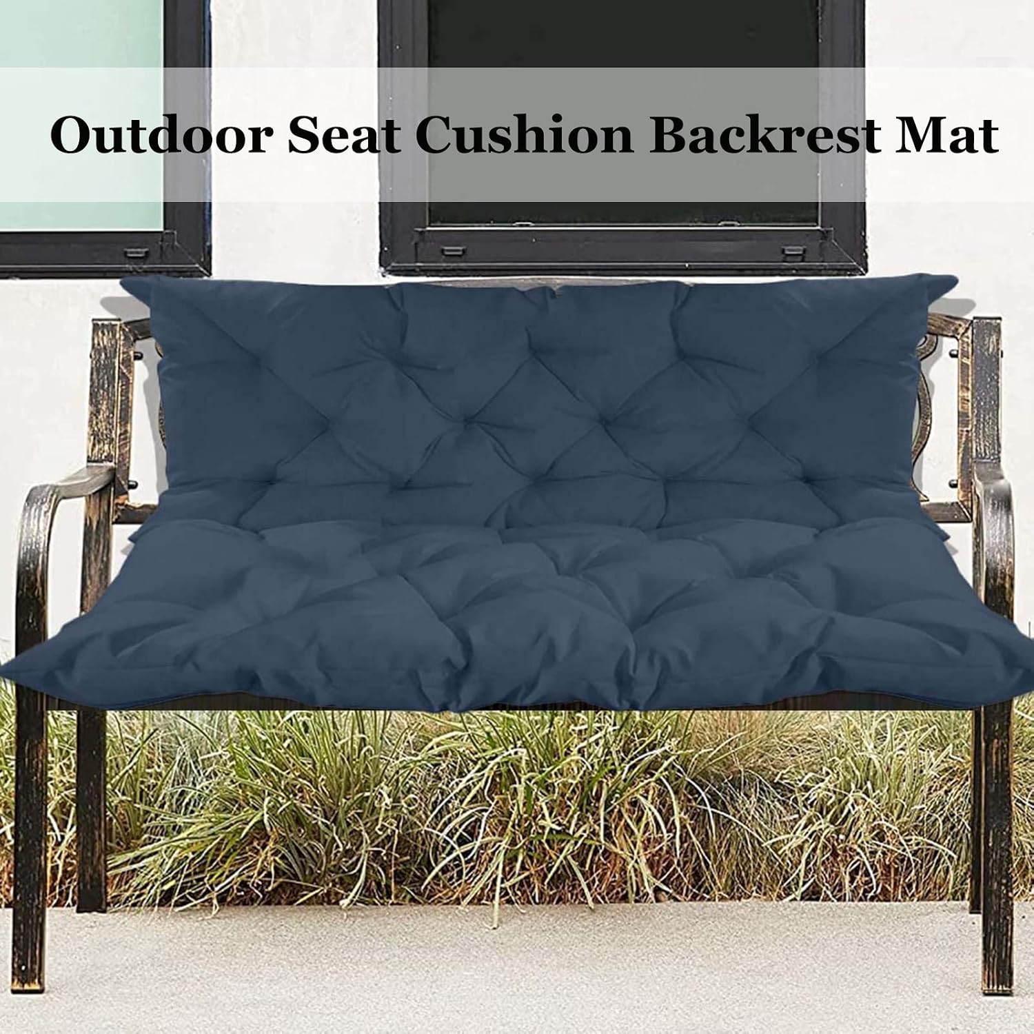Patio Bench Cushion Indoor, Outdoor Seat Cushion Backrest Mat, Thicken Patio Bench Soft Rocking Chairs Pad for Indoor/Outdoor Hanging Chair Cushion (B 100x100x10cm)