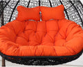 Double Egg Chair Cushion, 2 Seater Egg Chair Swing Cushion Outdoor, Washable and Waterproof Hanging Egg Chair Cushions Replacement, Large Single Chair Pads Nest Shaped Seat Cushions(H)