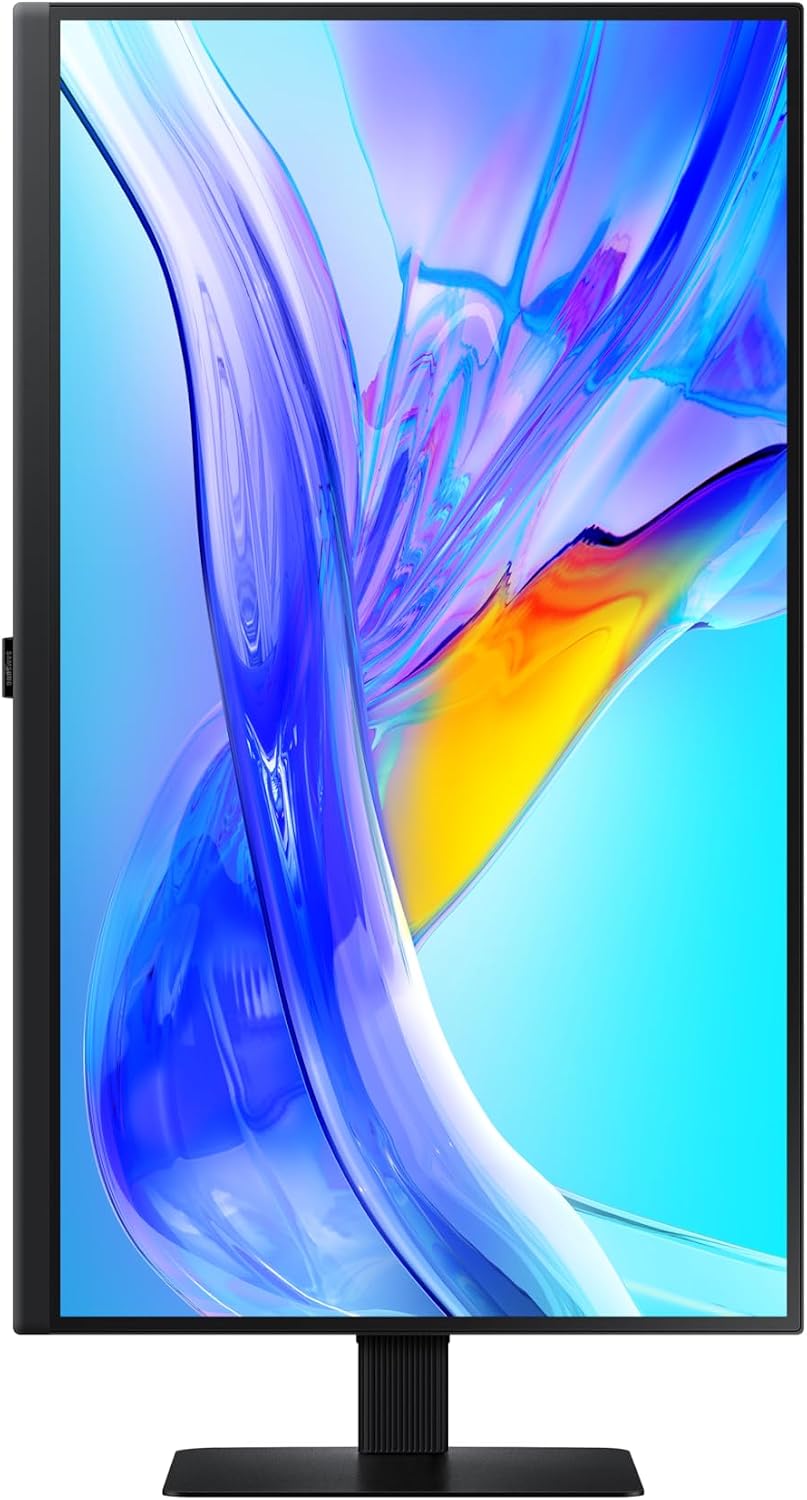 SAMSUNG 27-Inch ViewFinity S8 (S80UD) 4K UHD High Resolution Monitor with HDR10, USB-C, Height Adjustable Ergonomic Stand, Built-In KVM Switch, Advanced Eye Care, LS27D802UANXGO, 2024