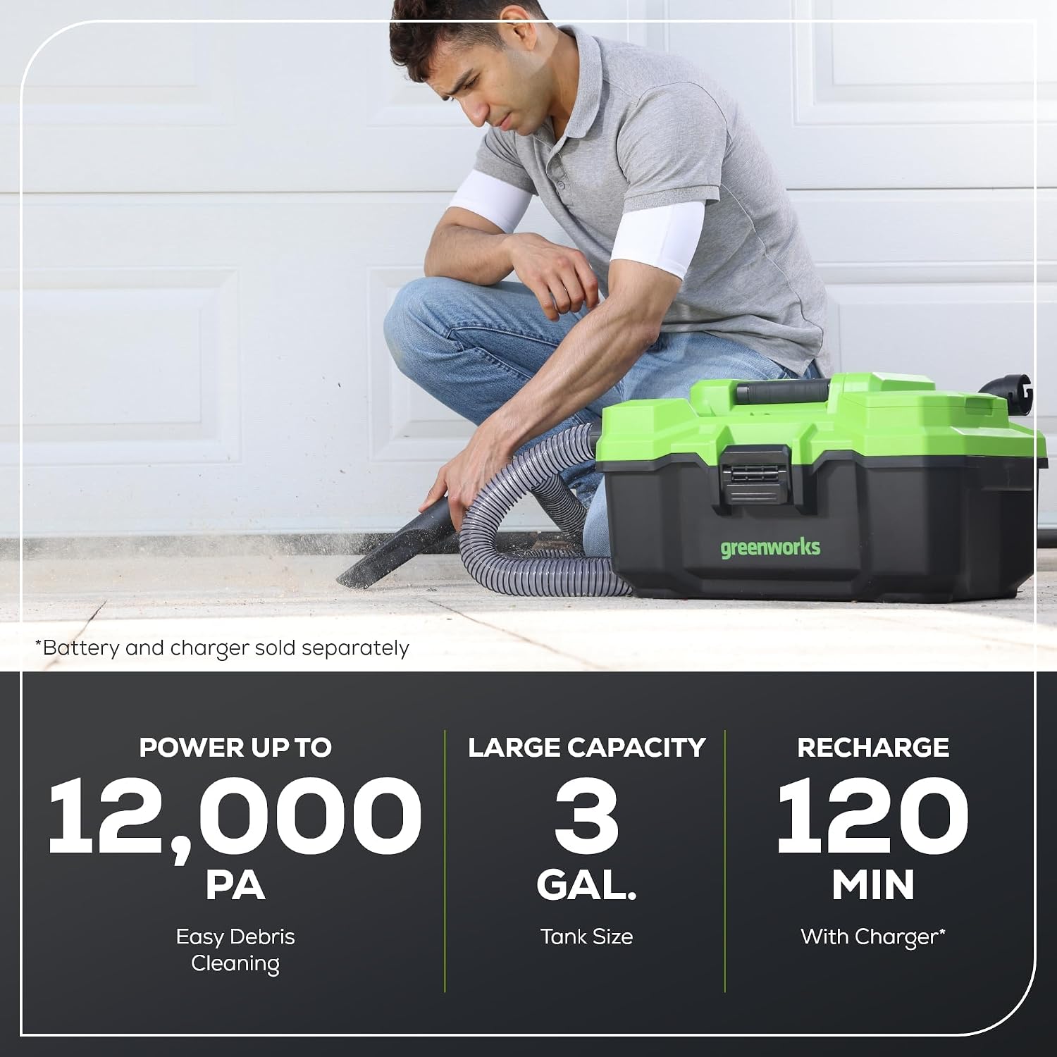 Greenworks 48V (24V x 2) Lawn Mower Combo Kit with 20' Steel Deck, 12' String Trimmer, 320 CFM Blower, Wet/Dry Shop Vacuum – All-in-One Cordless Combo: Ideal for Home Yard Work & Indoor Cleaning