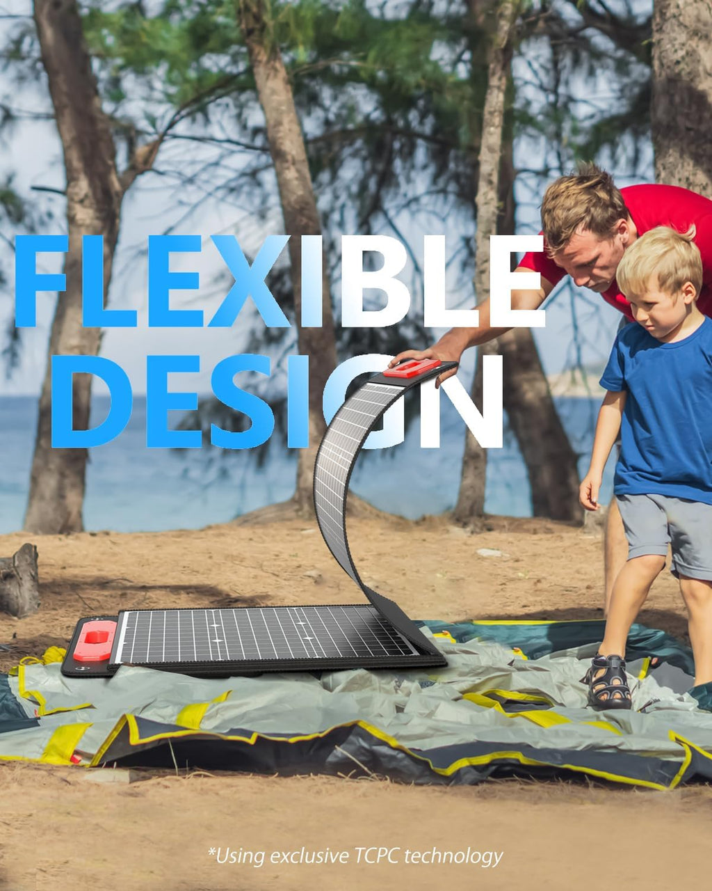 ELECAENTA 200W Portable Solar Panel for Jackery/EF Ecoflow/Bluetti/Anker Power Station, 25% Conversion, Ultra Lightweight, Flexible & Foldable Solar Charger for Outdoors RVs Camping Off Grid