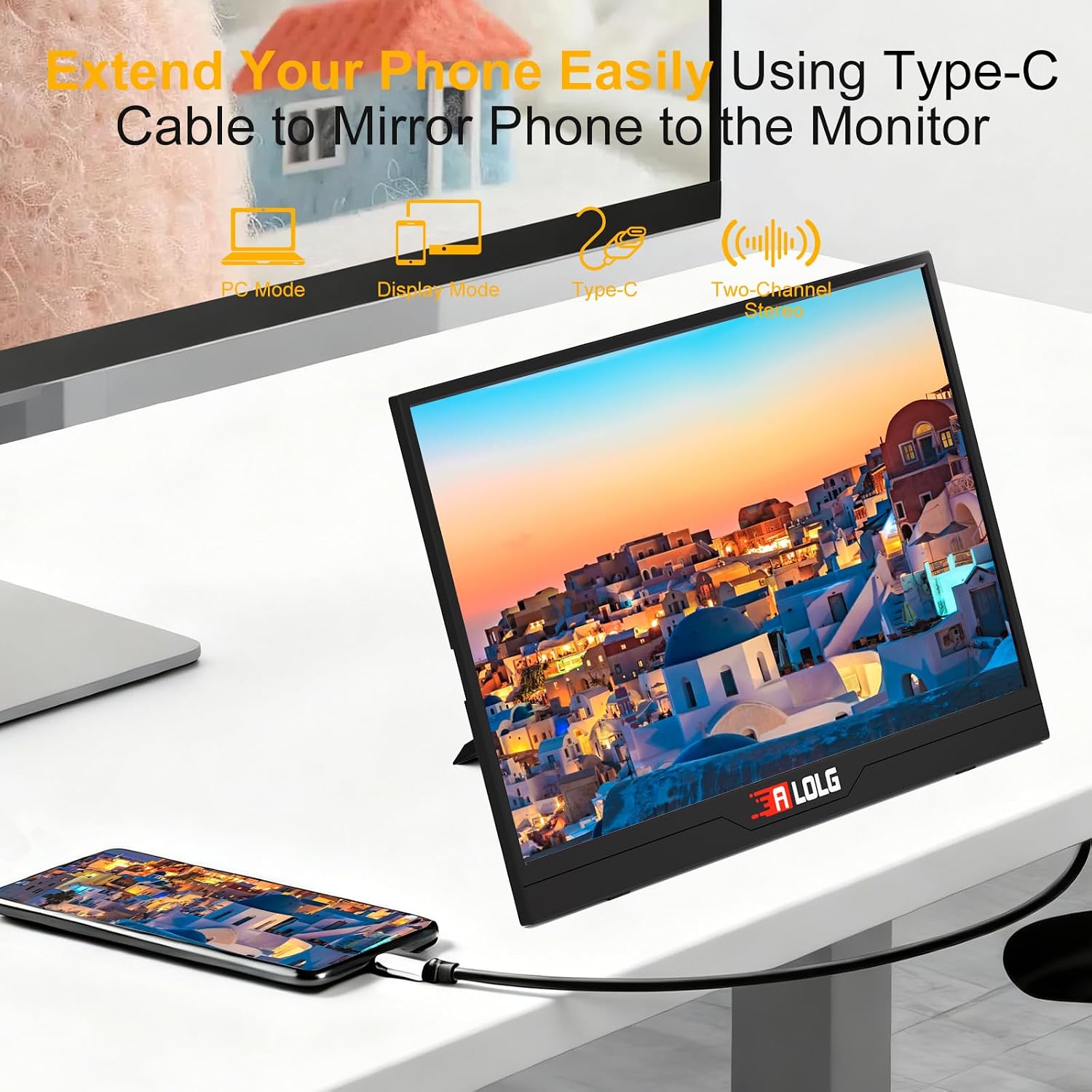 144Hz 16' Portable Monitor,1920×1200 FHD IPS Plug&Play Second External Monitor with USB-C Mini HDMI Port,Second Screen Compatible with PC Phone Mac Xbox PS4/5-Z8