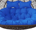 Double Egg Chair Cushion, 2 Seater Egg Chair Swing Cushion Outdoor, Washable and Waterproof Hanging Egg Chair Cushions Replacement, Large Single Chair Pads Nest Shaped Seat Cushions(C)