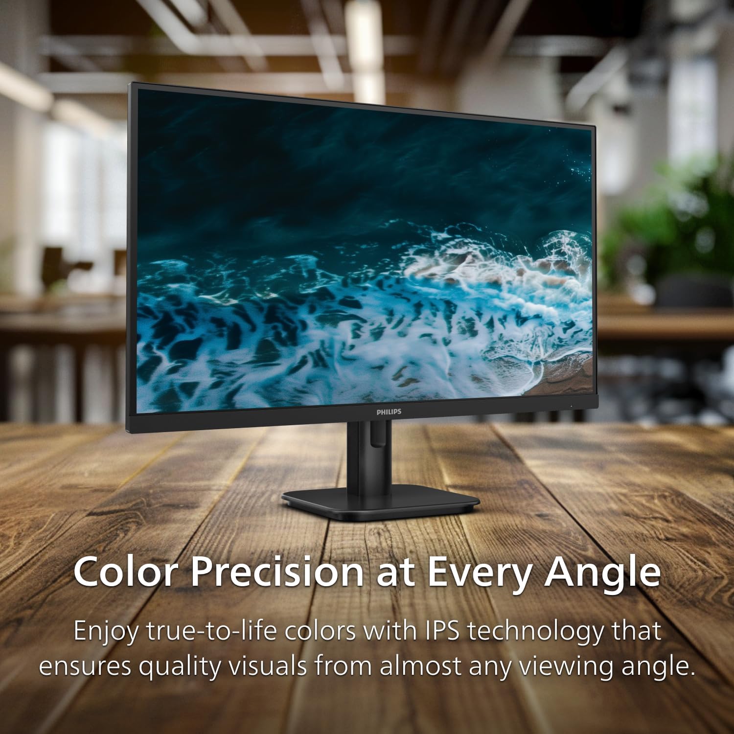 Philips 27E1N1800A 27' IPS 4K UHD (3840 x 2160) Monitor, Built-in Speakers, HDR 10, AMD FreeSync, LowBlue Mode, Flicker-Free, VESA, 4Yr Advance Replacement Warranty