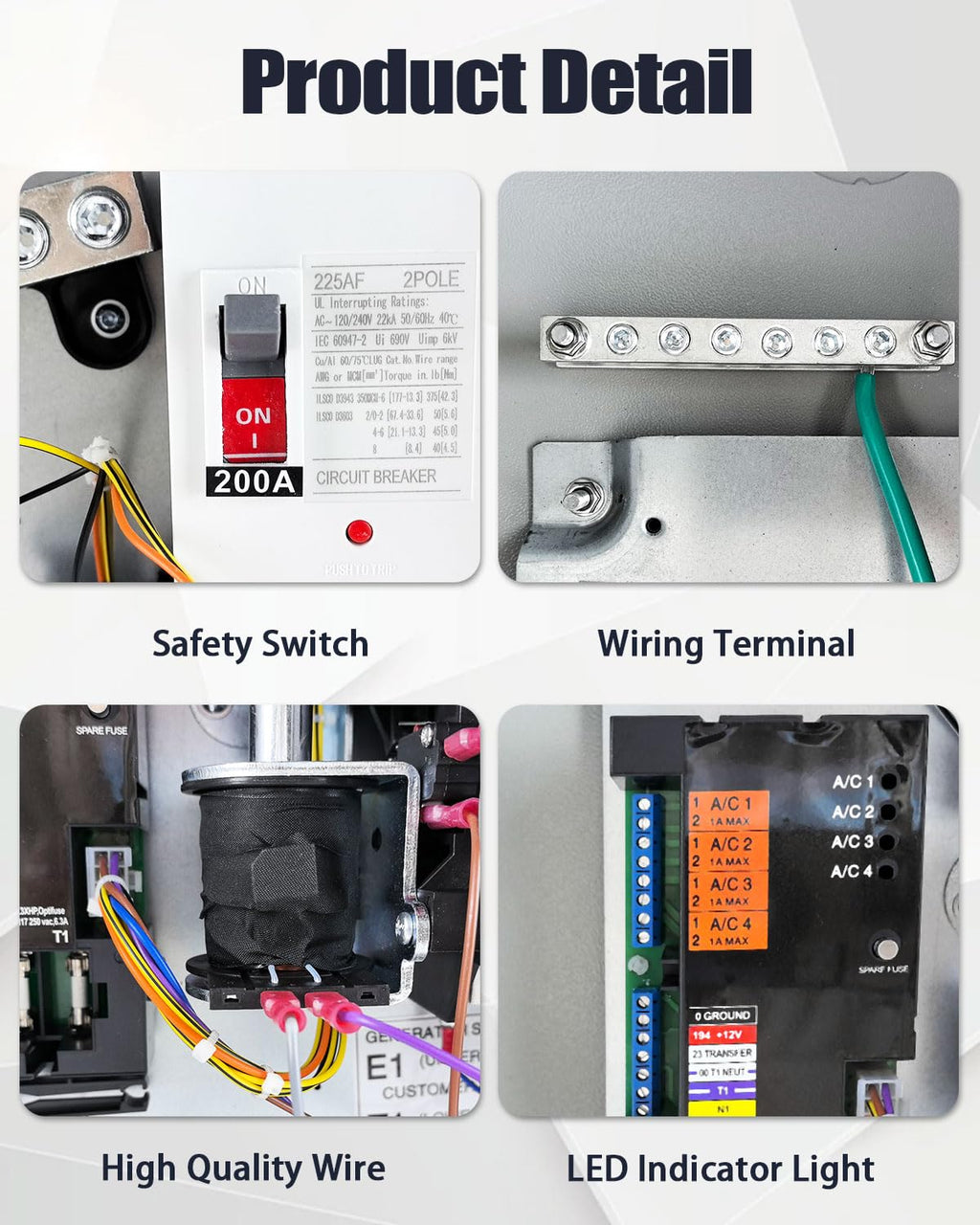 Automatic Transfer Switch for Generator - 200 Amp Single Phase Replacement for Generac RXSW200A3, Fit for Evolution or Nexus Generator Controllers, NEMA 3R Outdoor Rated Aluminum Enclosure