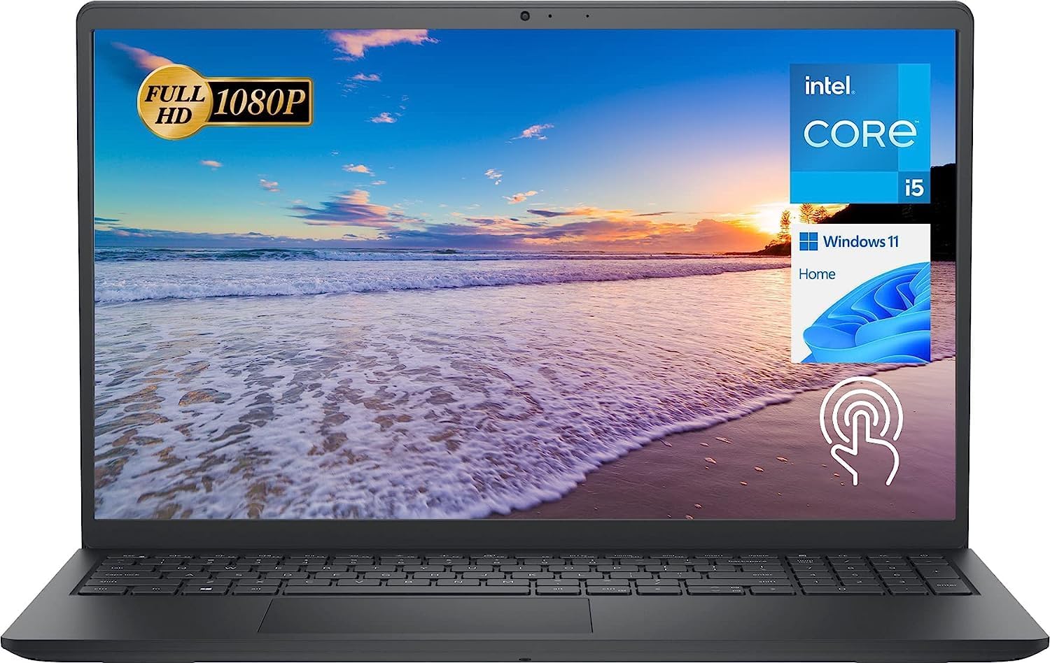 Dell Inspiron 15 3511 Laptop, 15.6' FHD Touchscreen, Intel Core i5-1035G1, 12GB RAM, 256GB PCIe NVMe M.2 SSD, SD Card Reader, Webcam, HDMI, WiFi, Windows 11 Home, Black