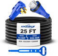 50 Amp 25FT RV Extension Cord, ETL Listed Heavy Duty Copper NEMA 14-50P to SS2-50R Power Cord with Twist Lock and Polarity Indicator