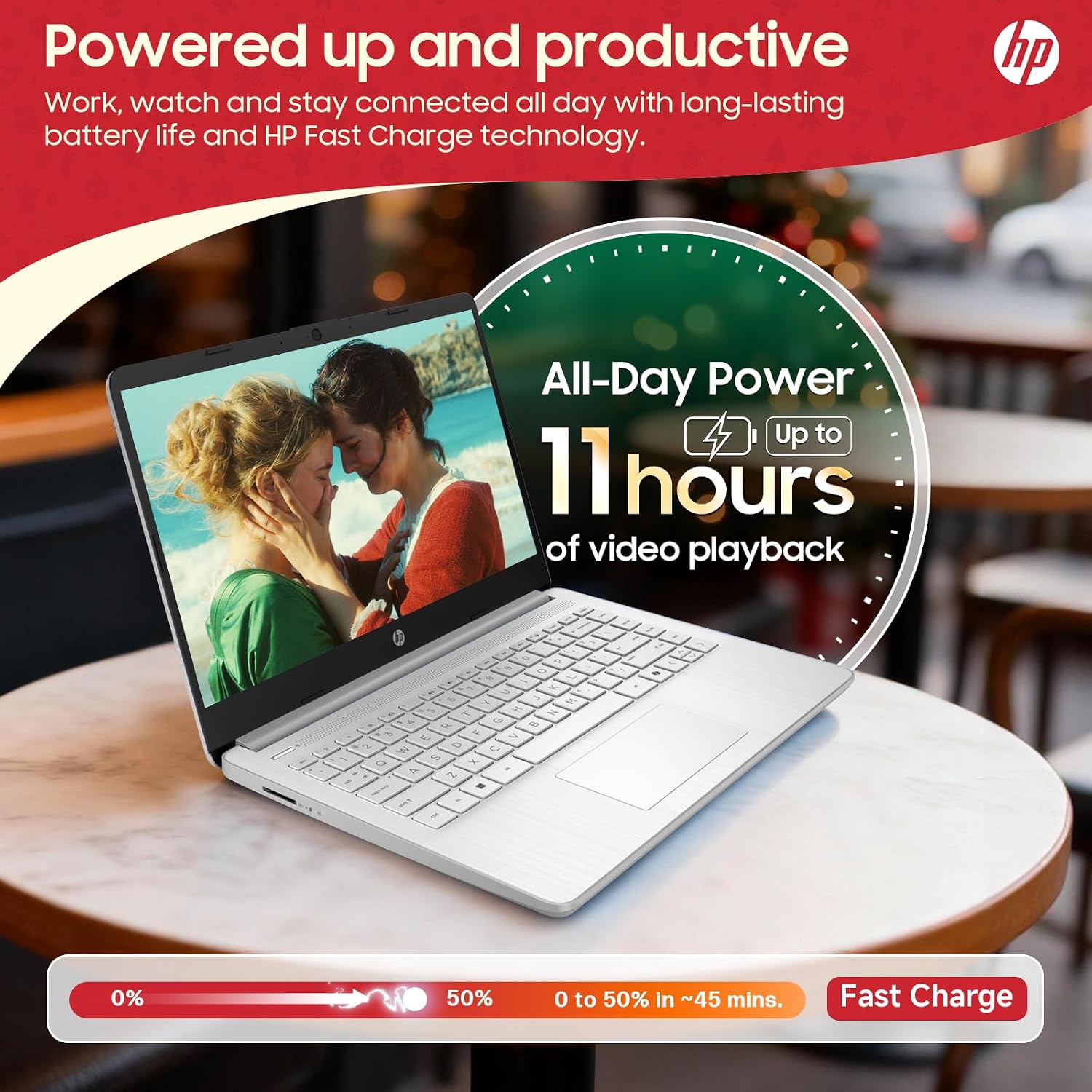 HP 2025 14' Laptop Computer for Business & Student, Intel Processor N150, 16 GB RAM, 384 GB Storage(128GB UFS+256GB MSD), AI Copilot, Wi-Fi 6, Windows 11 Pro, Thin & Light, Up to 11-Hour Battery Life