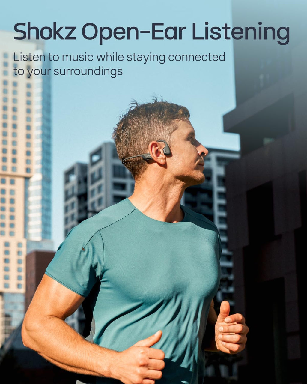 SHOKZ New OpenRun Pro 2 Mini -Open-Ear, Bone Conduction Sport Headphones -with Reflective Strip -Sweat Resistant, Workout Headphones -Secure, Wireless, Comfortable Fit-Deep Bass and Smart Mic App