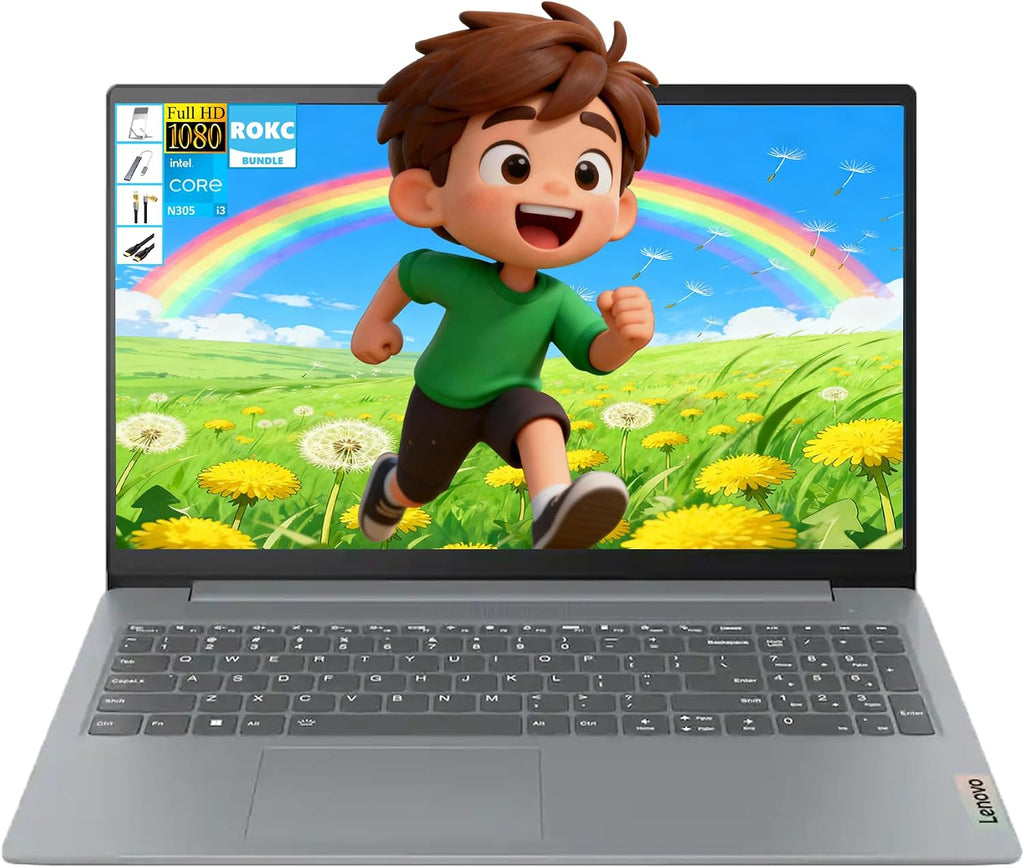 Lenovo IdeaPad Slim 3i 15.6' FHD Laptop, Intel Core i3-N305 (8-Core) CPU, 8GB LPDDR5 RAM|128GB UFS| Windows 11| Portable| Wi-Fi 6| SD Card Reader| Long Battery Life| for Business & Students|RK Bundle