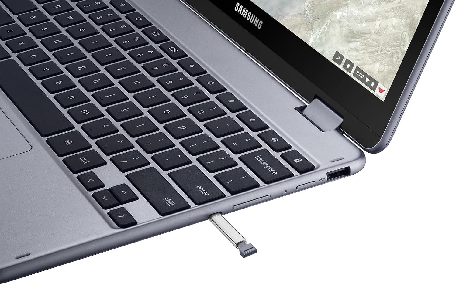 Samsung Chromebook Plus V2 360 2-in-1 Laptop w/Dual Webcam (12.2' FHD+ Touchscreen,Intel Celeron 3965Y, 4GB RAM, 128GB (64GB eMMC+64GB SD Card), Stylus Pen) Home & Education, IST SDCard, Chrome OS