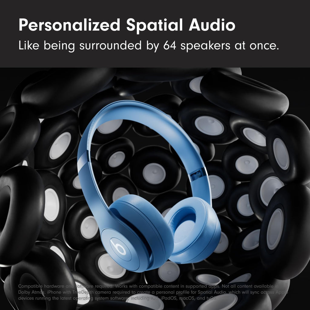 Beats Solo 4 - Wireless On-Ear Bluetooth Headphones, Up to 50-Hour Battery Life, Ultra-Lightweight Comfort, Powerful and Balanced Sound, Apple & Android Compatible - Slate Blue