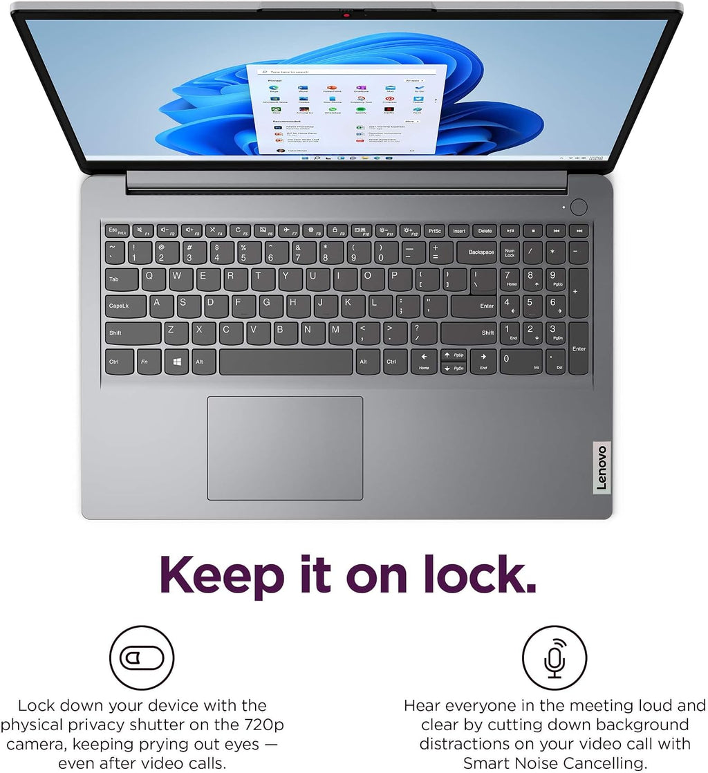 Lenovo IdeaPad 1i 15.6' HD Laptop (12GB RAM, 512GB SSD + 128GB eMMC, 1-Year Microsoft Office 365, Intel Celeron N4500) for Student, Home, Business, Numeric Keypad, IST Hub, Wi-Fi 6, Win 11 Home in S