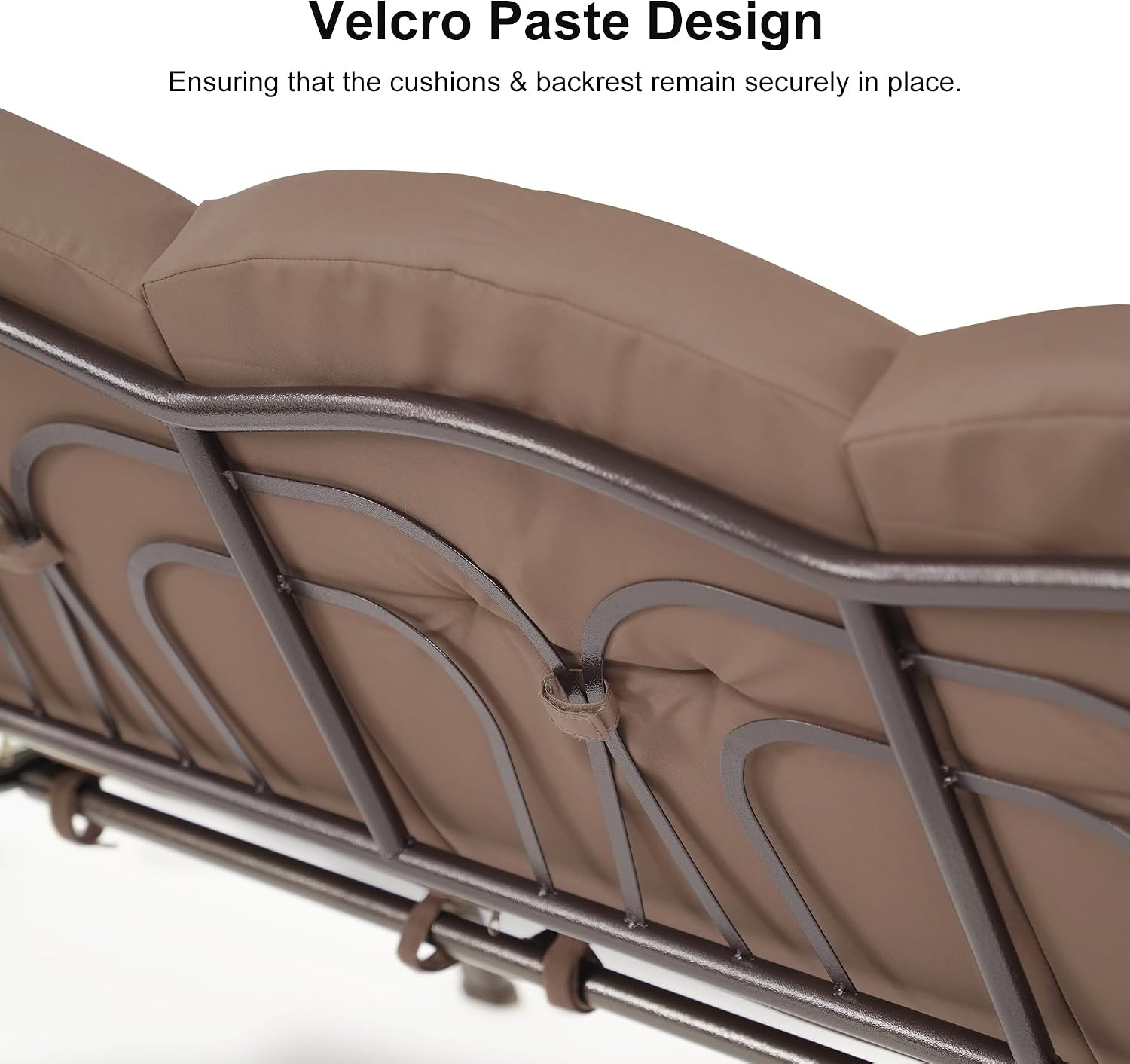 PURPLE LEAF 2-Seat Deluxe Outdoor Patio Porch Swing with Weather Resistant Steel Frame, Adjustable Tilt Canopy, Cushions and Pillow Included, Beige