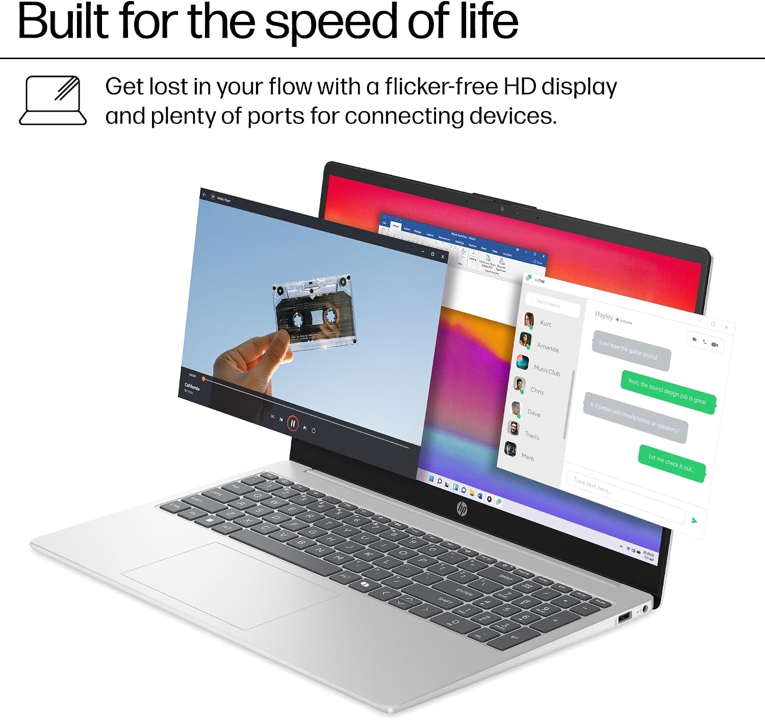 HP Laptop 2025 Flagship Business Ultra Slim, Lifetime Office, AI-Powered,15.6' HD, 8-Core Intel i3, 16GB RAM, 628GB Storage (128GB UFS+500GB Ext), Wi-Fi 6, Copilot Key, HubxcelAccessory, Win 11 Pro