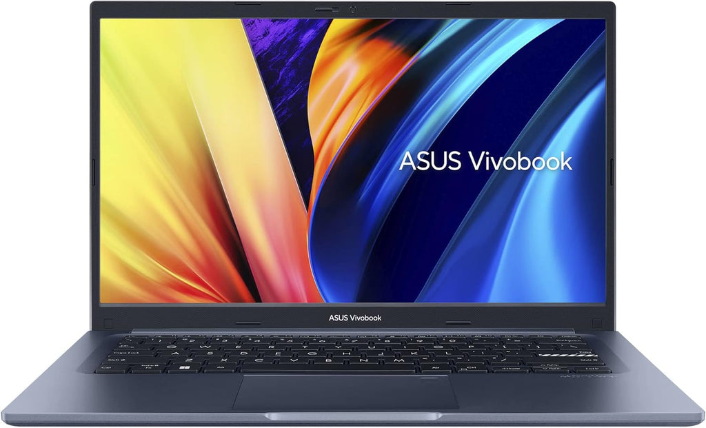 ASUS VivoBook 14 Slim Laptop, 14' FHD Display, Intel Core i3-1215U CPU, Intel UHD Graphics, 4GB DDR4 RAM, 128GB SSD, Fingerprint Sensor, Windows 11 Home, Quiet Blue, F1402ZA-AB31