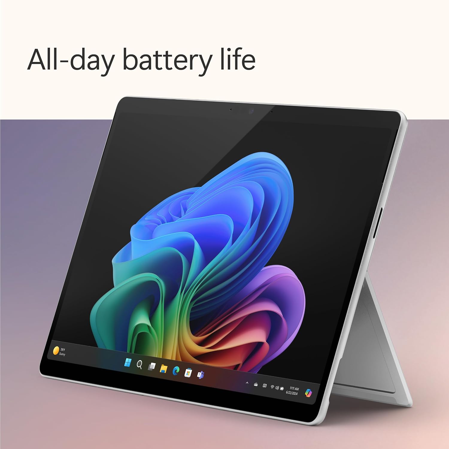 Microsoft Surface Pro 2-in-1 Laptop/Tablet (2024), Windows 11 Copilot+ PC, 13' Touchscreen OLED Display, Snapdragon X Elite (12 Core), 16GB RAM, 1TB Storage, Black